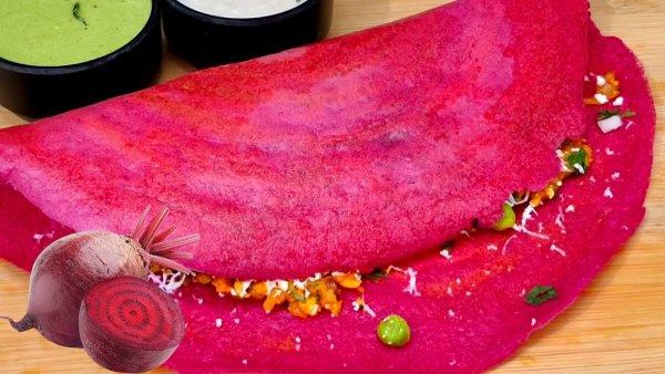 Healthy Beetroot Dosa