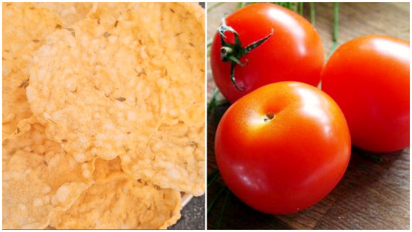 How To Make Easy Pappad For Lounch Using Tomato At Home In Kannada