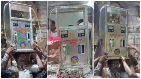 Businessman Donates 10kg Silver Petrol Pump To Temple Do You Know Why
