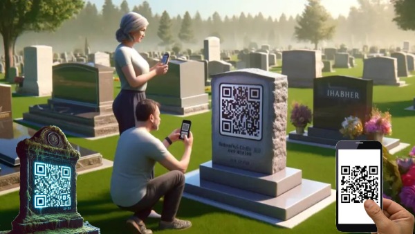Viral grave QR code video