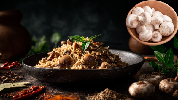 Mushroom Donne Biryani