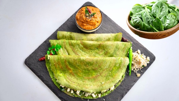 Spinach Dosa recipe