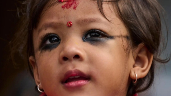 nepal chooses a two year old as living goddess