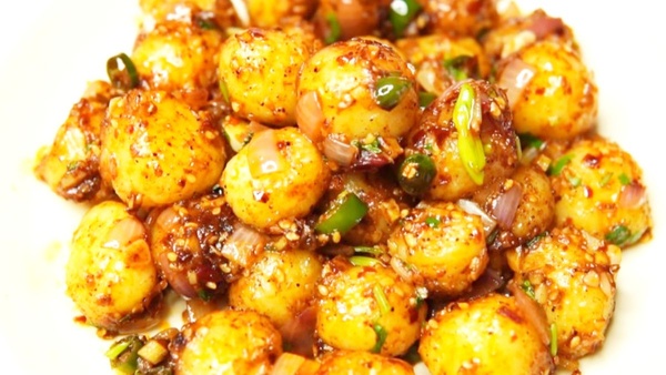 Restaurant Style Alu Chilli At Home In Kannada