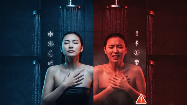 Cold water bath in winter 2025