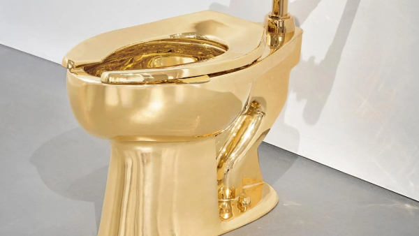 Gold toilet America