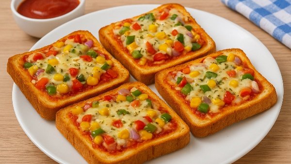 How to make Bread Pizza Recipe For Kids