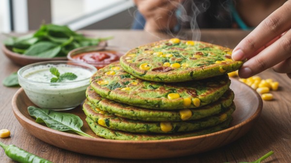 Palak Corn Chilla