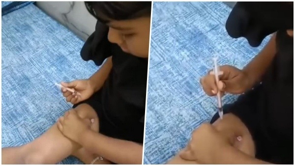 6-Year-Old Baby Injects Himself With Insulin Shot Video Viral