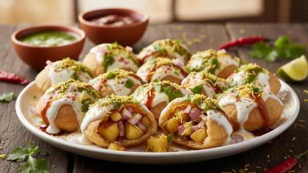 Street Style Dahi Puri Chaat