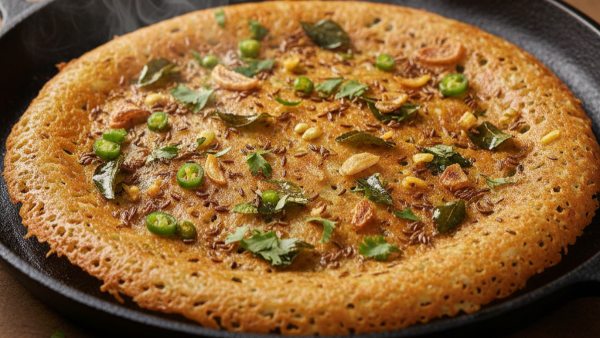 Chilli Garlic Rava Dosa Recipe