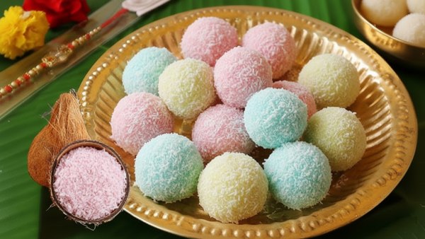 Coconut Milk Rava Ladoo