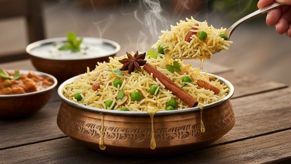 Ghee Matar Rice Recipe