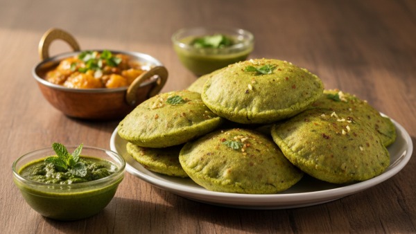 Lasooni Palak Puri Recipe