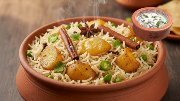 Potato Peas Pulao Recipe Potato Peas Pulao Recipe