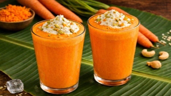 Milk Shake Using Only Two Carrot For This Summer