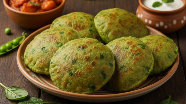 Matar Palak Puri Recipe