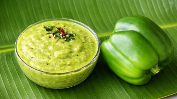 Shimla Mirch Chutney for Idli Dosa