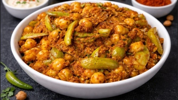 Thondekai Sukka Using Chana At Home In Kannada