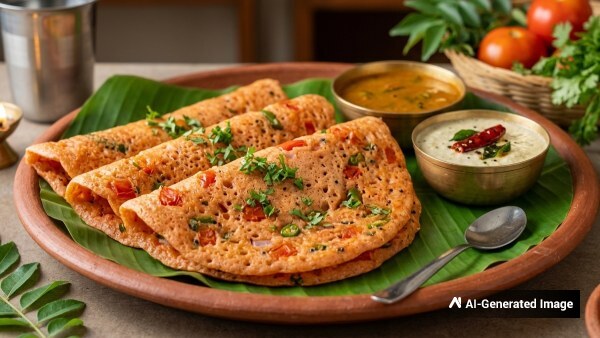 Tomato Set Dosa for Breakfast