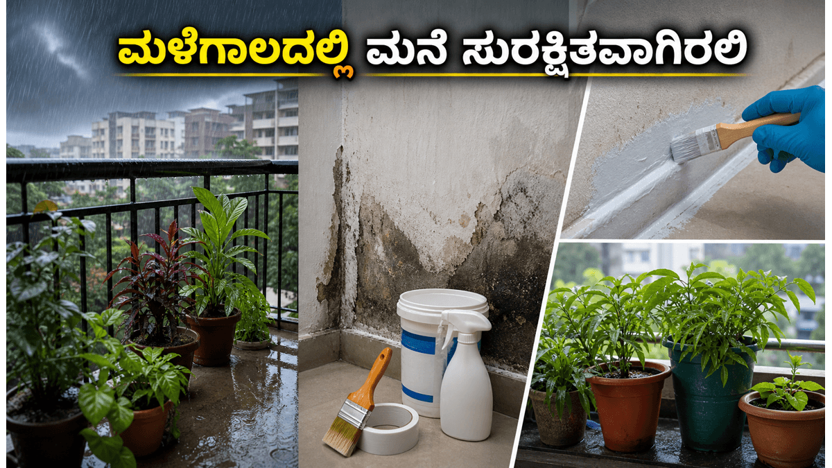 ಮಳೆಗಾಲದಲ್ಲಿ ಮನೆ ಹಾಳಾಗದಂತೆ ತಡೆಯುವುದು ಹೇಗೆ? ತೇವಾಂಶ ಮತ್ತು ಬೂಸು ತಡೆಯಲು ಈ ಸರಳ ಟಿಪ್ಸ್ ಪಾಲಿಸಿ