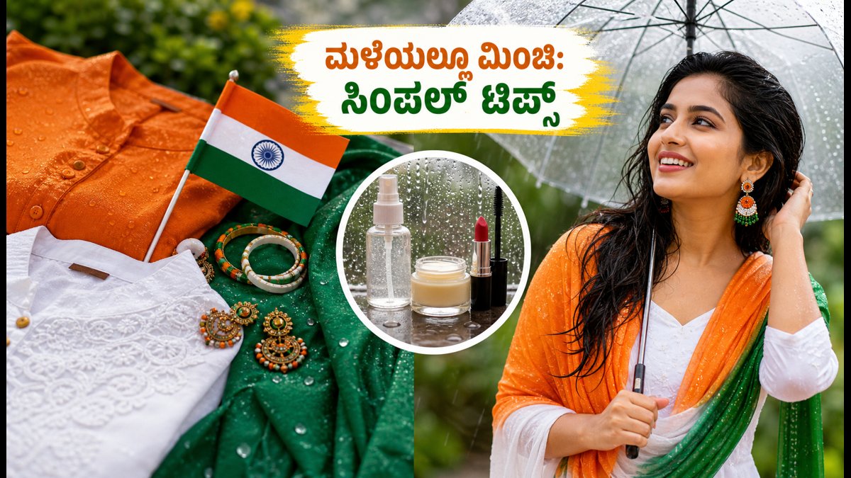 ಸ್ವಾತಂತ್ರ್ಯ ದಿನಾಚರಣೆ: ಮಳೆಯಲ್ಲೂ ಮಿಂಚಲು ಇಲ್ಲಿದೆ ಸಿಂಪಲ್ ಟ್ರೈಕಲರ್ ಫ್ಯಾಷನ್ ಟಿಪ್ಸ್!