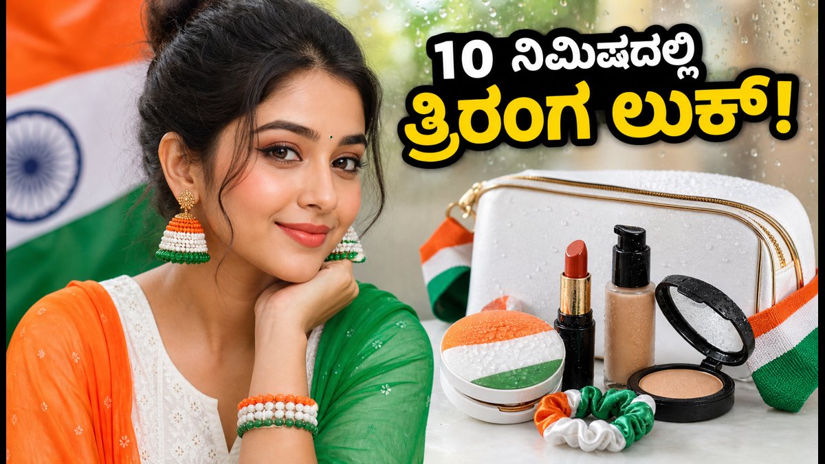 ಸ್ವಾತಂತ್ರ್ಯ ದಿನಾಚರಣೆ: 10 ನಿಮಿಷದಲ್ಲಿ ತ್ರಿರಂಗ ಲುಕ್‌ನಲ್ಲಿ ಮಿಂಚುವುದು ಹೇಗೆ?