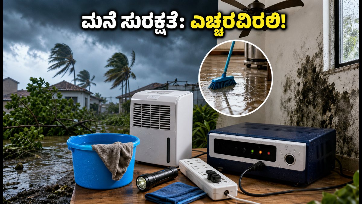 ಚಂಡಮಾರುತದ ನಂತರ ಮನೆ ಸುರಕ್ಷತೆ: 24 ಗಂಟೆಗಳಲ್ಲಿ ತೇವಾಂಶ ನಿವಾರಣೆ ಮತ್ತು ವಿದ್ಯುತ್ ಉಪಕರಣಗಳ ರಕ್ಷಣೆ ಹೇಗೆ?