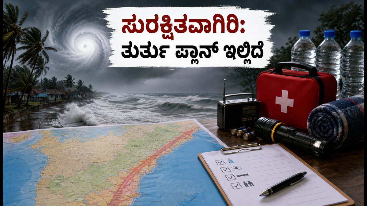 ಅರ್ನಬ್ ಚಂಡಮಾರುತದ ಆರ್ಭಟ: ನಿಮ್ಮ ಕುಟುಂಬದ ಸುರಕ್ಷತೆಗಾಗಿ 30 ನಿಮಿಷದ ತುರ್ತು ಪ್ಲಾನ್ ಇಲ್ಲಿದೆ