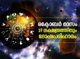 27 നക്ഷത്രക്കാര്‍ക്കും ഒക്ടോബര്‍ മാസം ഇവ ചെയ്താല്‍ ദോഷപരിഹാരം