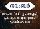നവംബര്‍ മാസത്തില്‍ ന്യൂമറോളജി പ്രകാരം സമ്പൂര്‍ണഫലം