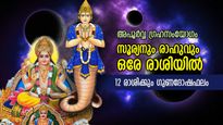 സൂര്യനും രാഹുവും ഒരേ രാശിയില്‍; ജീവിതത്തില്‍ അപൂര്‍വ്വ മാറ്റങ്ങള്‍; 12 രാശിക്കും ഫലം
