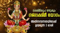 ഭാഗ്യം കൈപിടിച്ചുയര്‍ത്തും, ധനം വാരിക്കൂട്ടും; ഗജലക്ഷ്മീ രാജയോഗത്താല്‍ 3 രാശിക്ക് ഇത് സുവര്‍ണകാലം