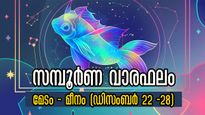 Weekly Horoscope: 2024-ല്‍ അവസാന ആഴ്ച വിധി മാറ്റിക്കുറിക്കുന്നവര്‍: 12 രാശിക്കും സമ്പൂര്‍ണഫലം