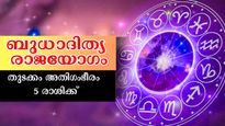 തുടക്കമിടുന്നു ബുധാദിത്യ രാജയോഗം: സൂര്യനെപ്പോലെ ജ്വലിക്കും 5 രാശിക്കാര്‍, മുന്നോട്ടുള്ള ചുവടില്‍ ധനവഴി