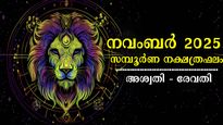 നവംബര്‍ സമ്പൂര്‍ണ നക്ഷത്രഫലം: ധനം, കരിയര്‍, ജോലി വരുന്ന 30 ദിനങ്ങളും അത്ഭുതപ്പെടും ഫലങ്ങള്‍