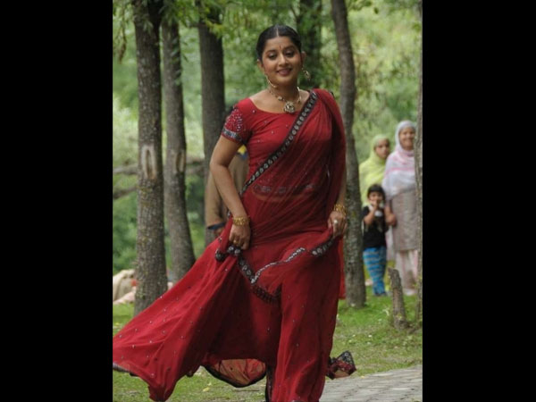 മെറൂണ്‍ ദാവണി 