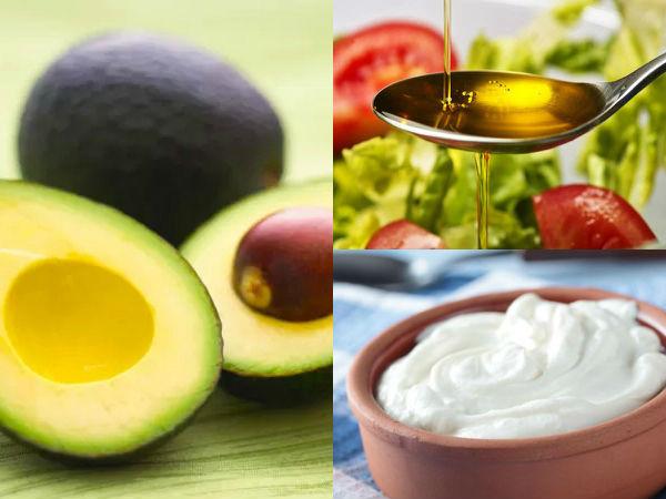 7. അവൊക്കാഡോ+ഒലിവ് ഓയില്+തൈര് 7. അവൊക്കാഡോ+ഒലിവ് ഓയില്+തൈര്