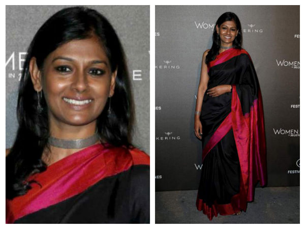 ബ്ലാക്ക് സാരിയില്‍ നന്ദിത