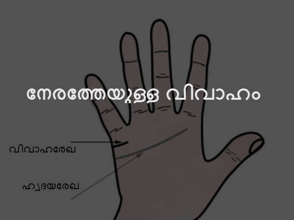 നേരത്തേയുള്ള വിവാഹം