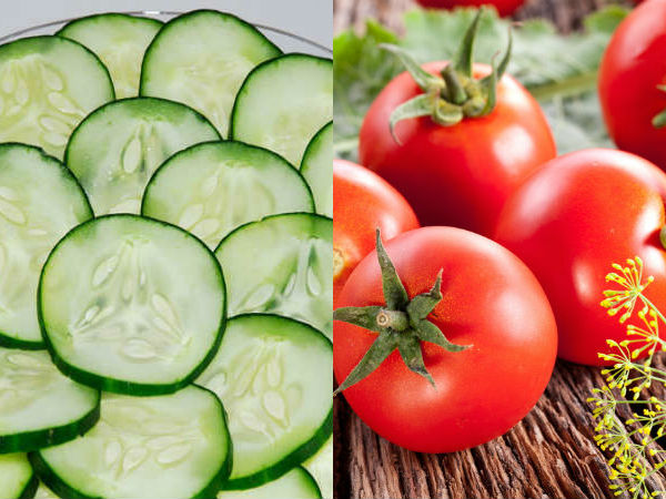 കുക്കുമ്പര്‍, തക്കാളി നീര്