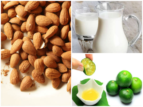 ബദാമും പാലും നാരങ്ങ നീരും