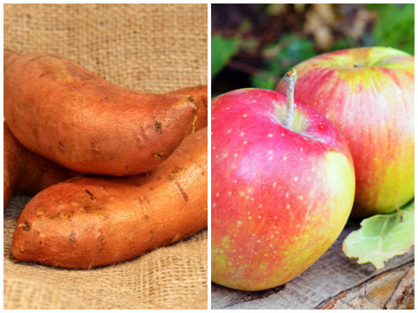 മധുരക്കിഴങ്ങിനോടൊപ്പം ആപ്പിള്‍