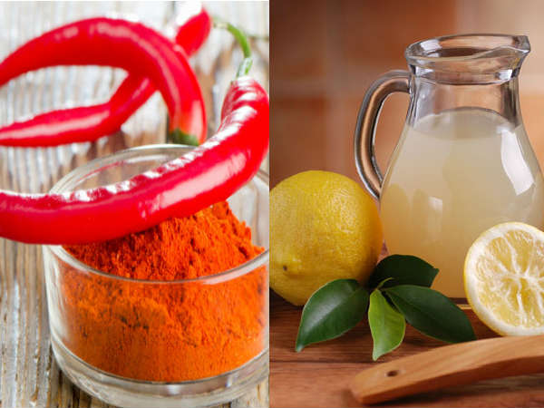 ചെറുനാരങ്ങാവെള്ളത്തില്‍ മുളകുപൊടി