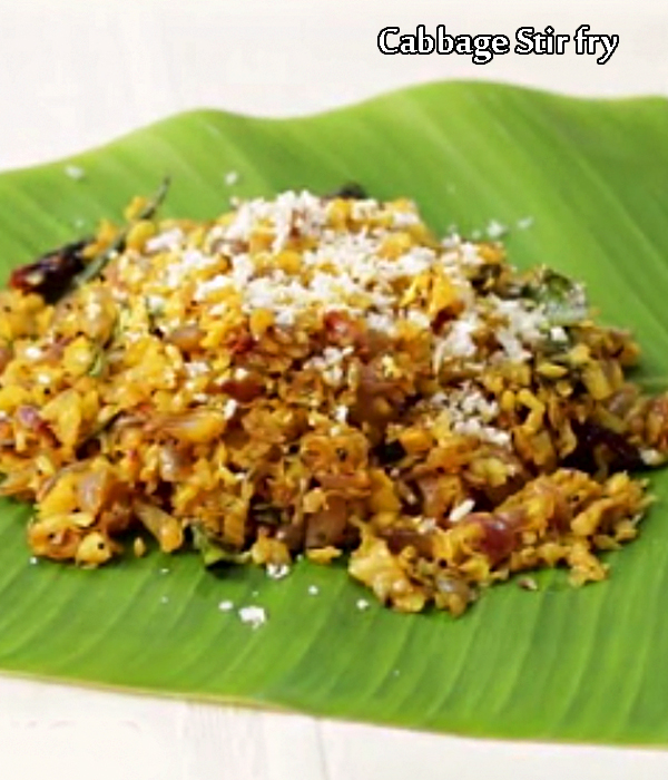 Cabbage thoran recipe