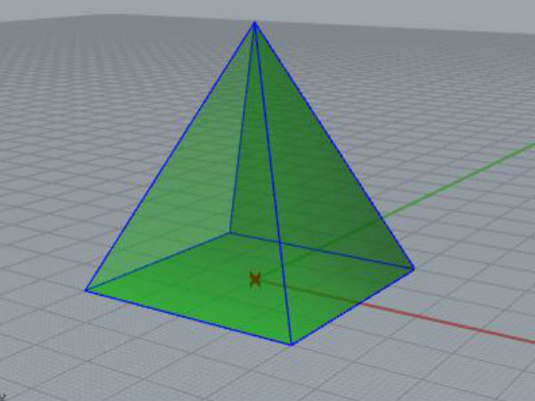 വെള്ളിയുടേയോ പിച്ചളയുടെയോ ചെമ്പിന്റെയോ പിരമിഡ്‌ രൂപം 