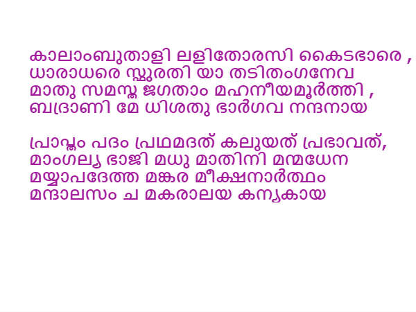 കനകധാരാ സ്‌തോത്രം