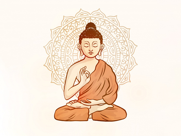 അനുഗ്രഹത്തിന് ബുദ്ധ പെയിന്റിംഗ്