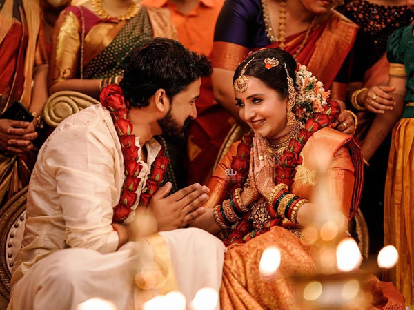 Actress Bhamas Stunning Wedding Day Look