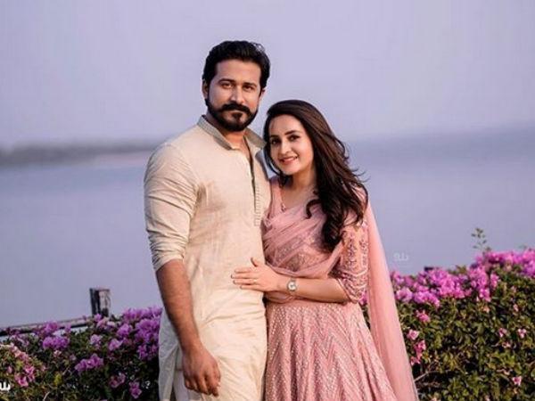 പിങ്ക് ലെഹങ്കയിൽ ഭാമ